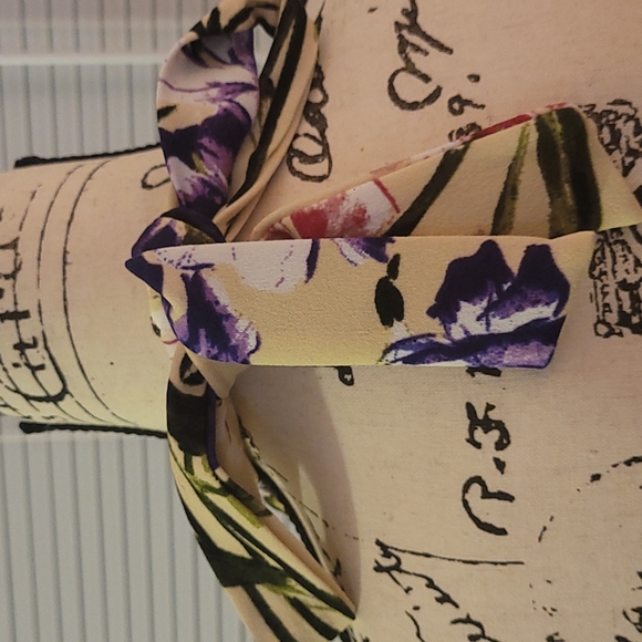 Bebe XL Yellow/Purple Floral Dress - Picture 10 of 12